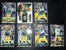 Football Lot Aaron Rodgers Packers 7 NFL Cards 2014 MVP All-Pro Franchise