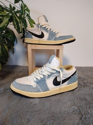 FN7670-493 Nike Air Jordan 1 Low SE World Make Japan Sashiko Denim Ivory (Her...