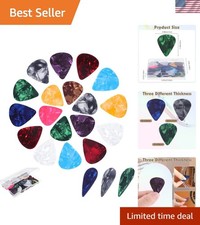 60 PCS Guitar Picks with Organizer Box, Multiple Colorful Guitar Pick 3 Diffe...
