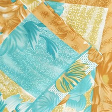 Sanskriti Vintage Blue Sarees Moss Crepe Printed Blouse Piece Sari 6 Yard Fabric
