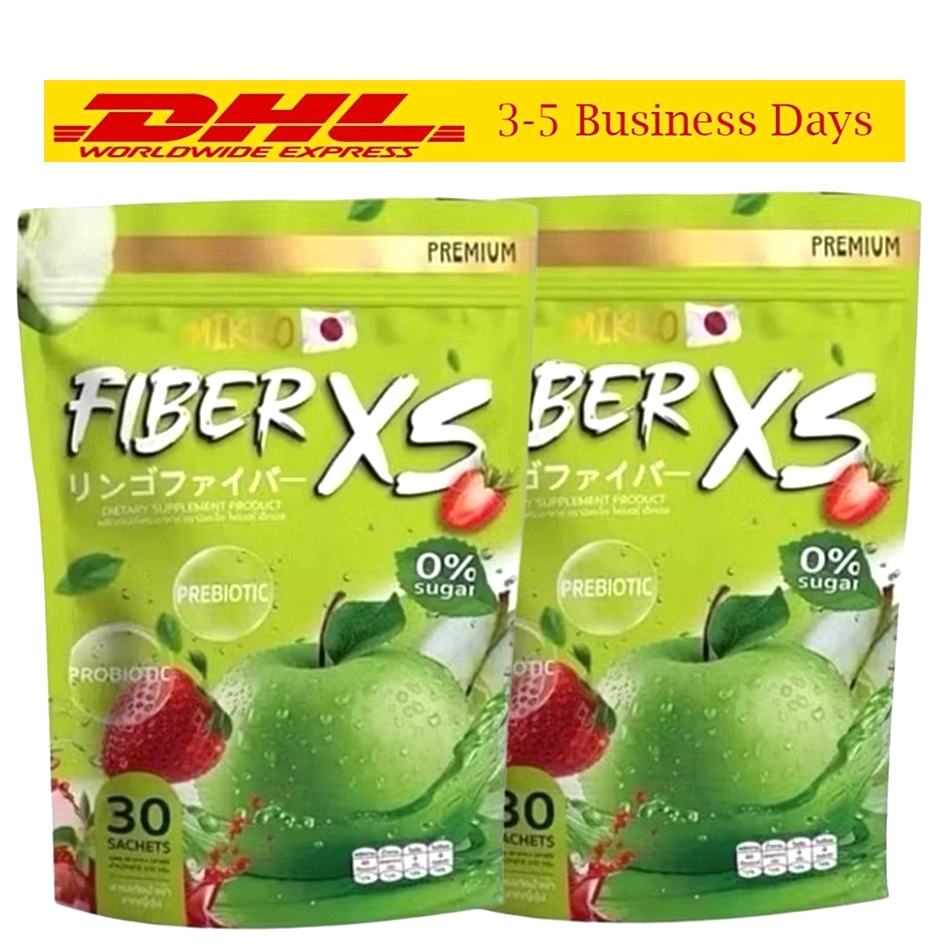 2xFiber Powder 30 Sachet Dietary Supplement Apple Prebiotic & Probiotic 0%Sugar