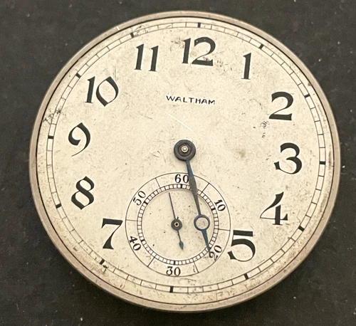 Antique 1907 Waltham 1894 210 Pocket Watch Movement Parts/Repair Art Deco 12s 7j