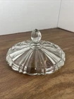 Anchor Hocking Vintage Clear Candy Dish Lid Only Old Cafe Pattern 6 Inch