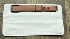 Whoop 5.0 LeatherLuxe Straight Band Chestnut/Cream with Titanium Size M