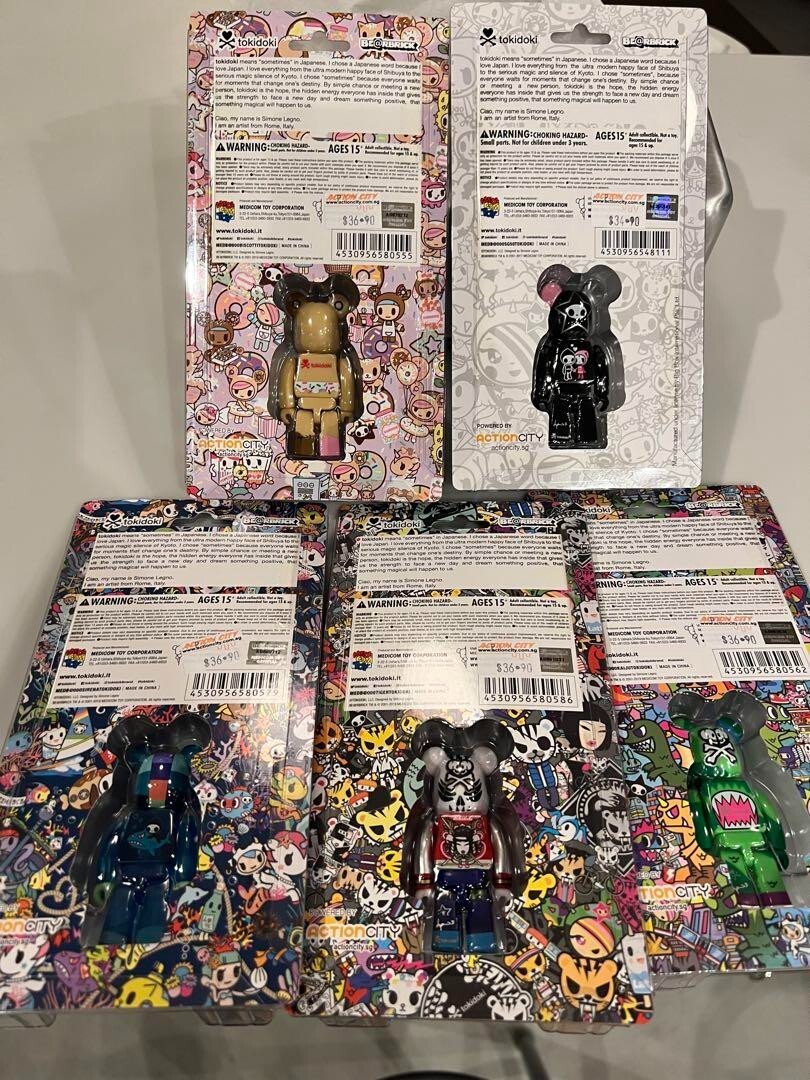 BE@RBRICK 100% Tokidoki Singapore Limite Set of 5 Types