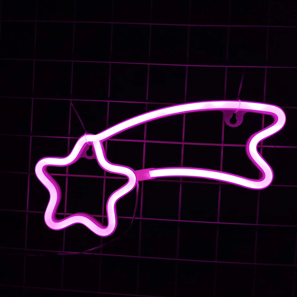 Neon Light Eye catching Energy saving Led Meteor Neon Sign Wall