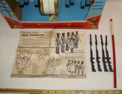 MARX BIG PARADE MARCHING SOLDIERS BATTERY TOY 1960 BOXED WORKS | eBay