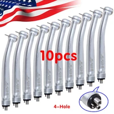 10  Dental Push Button Air Turbine Handpiece High Speed 4Hole FOR NSK