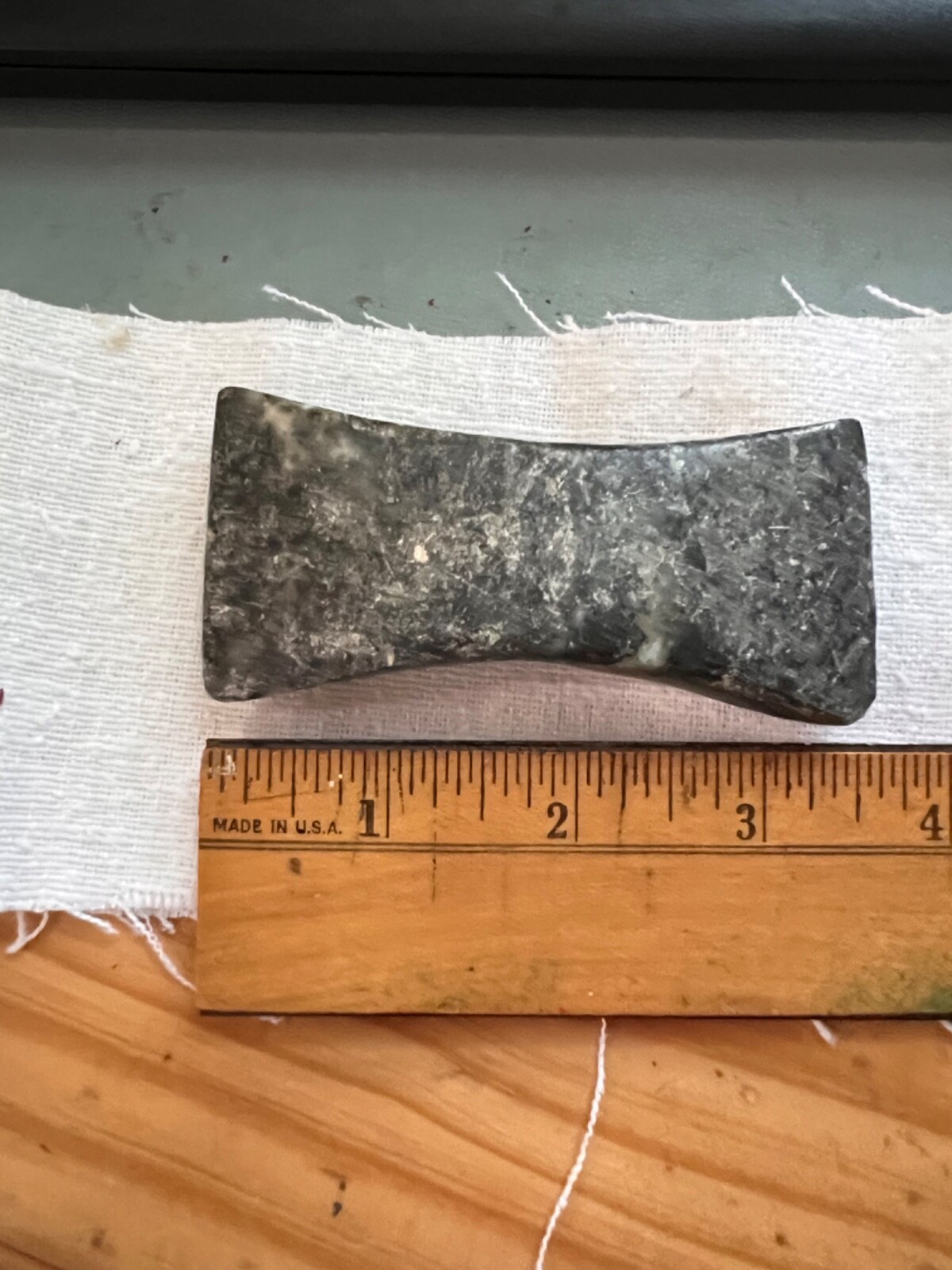 undrilled bannerstone early man indian artifact fine spotted stone eBay