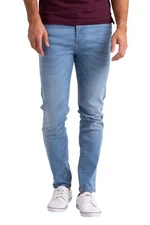  Jeans Mens Stretch Skinny Fit Slim Denim Pant Original Straight Light Blue Pant