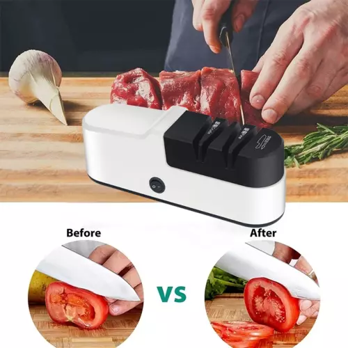Electric Knife Sharpener Professional Kitchen Scissor Knife Sharpening Tool AU - Picture 3 of 11