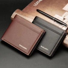 Men's Bifold Leather Credit ID Card Holder Wallet Billfold Purse Clutch Billfold