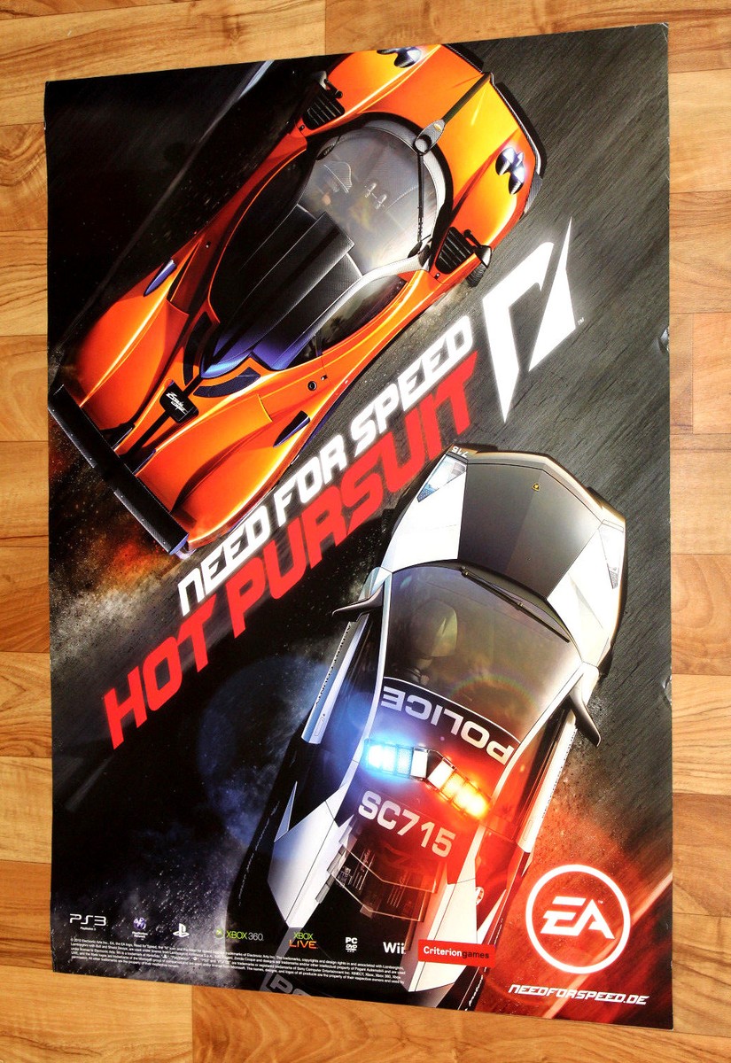 Need for Speed Hot Pursuit Very Rare Promo Poster Playstation