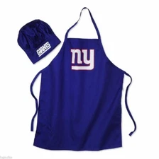 NFL New York Giants Chef Hat & Apron Set for BBQ, Kitchen, cooking
