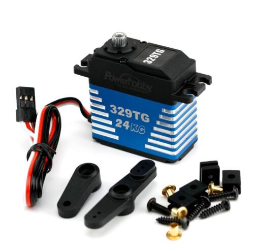 Powerhobby 329TG Aluminum High Torque Titanium Gear Servo : 1/8 1/10 Car / Truck - Picture 3 of 5