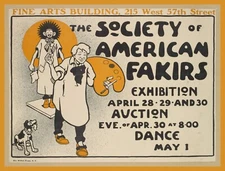 13003.Decor Poster.Room wall design.Vintage interior art.American Fakirs Society