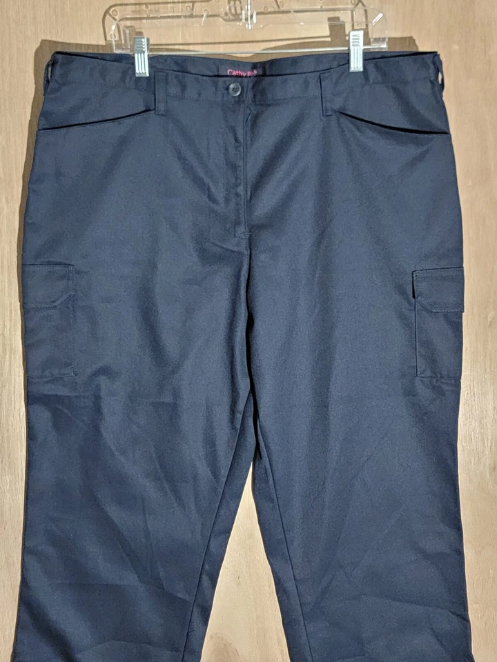 cintas cathy fit cargo mujer 18 SH recto frente plano tiro alto azul marino Foto 4 de 4