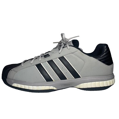 Adidas Superstar Leather Tennis Shoes Mens Sz Gray Black