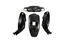 KIT CARENE SET PLASTICHE SCOCCHE PIAGGIO PER GILERA STORM TYPHOON 50 125 CC NERO