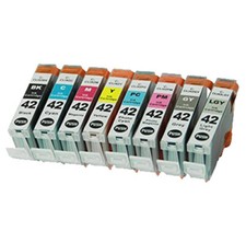8 PK CLI-42 Printer Ink Cartridge  LED Chip for Canon Photo Printer PRO-100