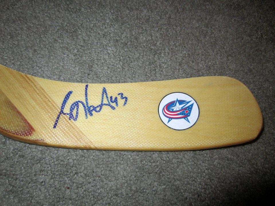 Chaquetas azules Scott Hartnel Columbus firmadas palo de hockey autografiado con certificado de autenticidad Foto 2 de 2