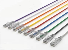 Slim Cat6a 10G UTP Patch Cable 28 AWG 1ft 2ft 3ft 5ft 7ft 10ft lot size 1, 5, 10