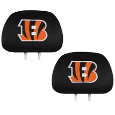 New Team ProMark NFL Cincinnati Bengals Head Rest Covers For Car Truck Suv Van