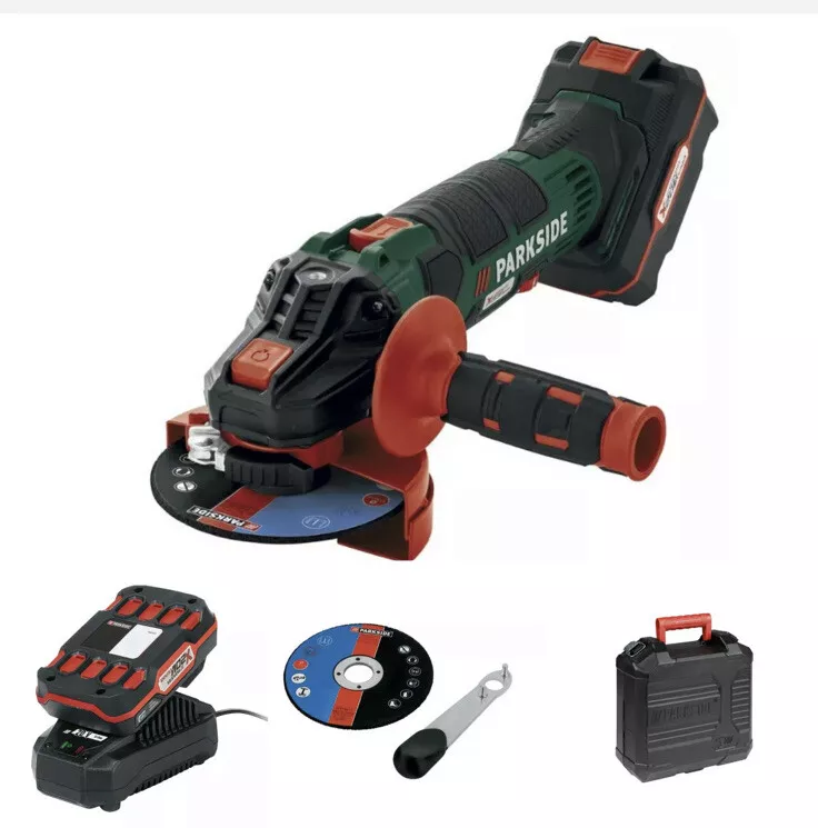 PARKSIDE Cordless Angle Grinder 20V 125mm Disc with battery and charger.