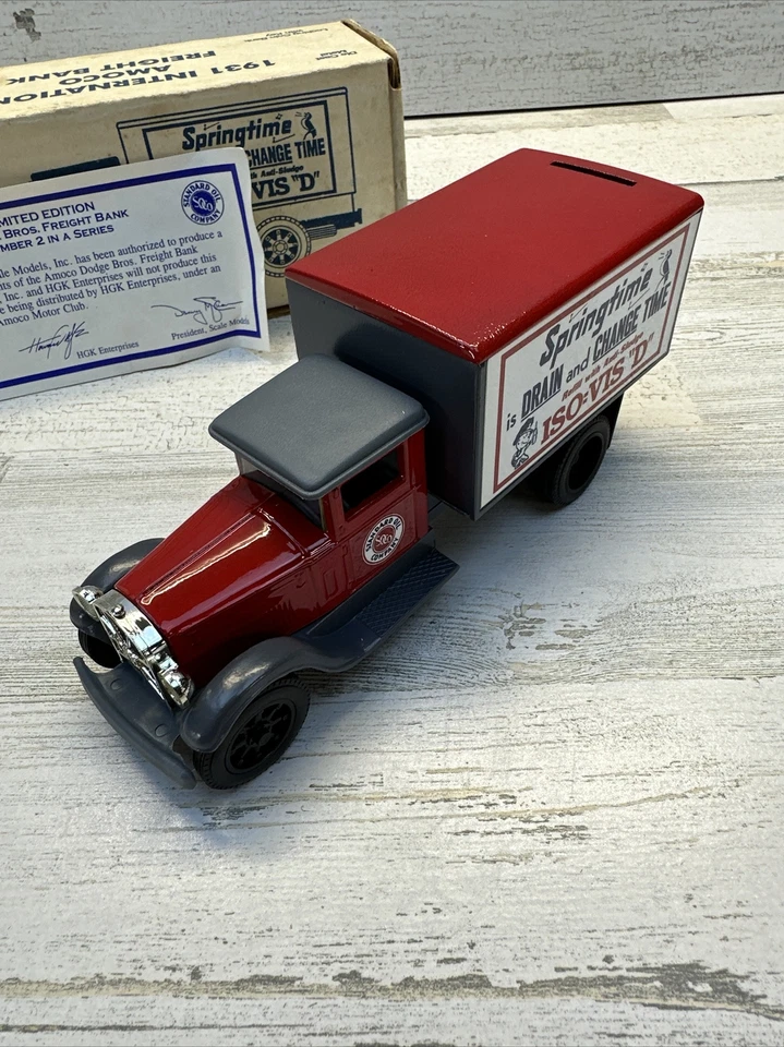 ERTL AMOCO 1931 BANCO DE CARGA INTERNACIONAL GC-5081 modelo a escala con certificado de autenticidad. Foto 3 de 4