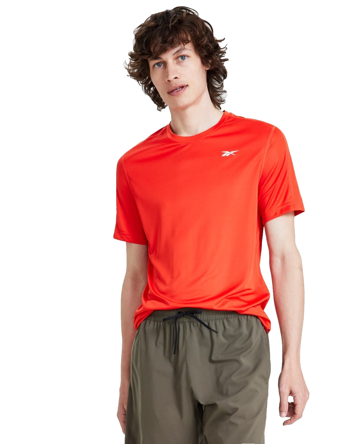 Reebok Men Regular fit Short Sleeve T-Shirt Red Medium 2890₽
