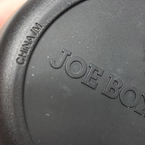 Joe Boxer Travel Coffee Mug 12oz Tumbler Rubberized Handle Orange Black Lid - Picture 6 of 16