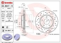 2X Brembo 09.B647.1X Bremsscheibe FüR Mitsubishi