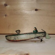 Japanese Vintage Tin Toy Boat Wind-up Toy Length: 7.2 inch good working