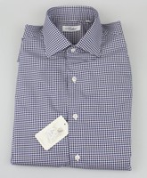 Belvest Navy Blue Check Cotton Dress Shirt Size 40 Eu 15.75 Us $395 on sale Belvest Navy Blue Check Cotton Dress Shirt Size 40 Eu 15.75 Us $395 on sale