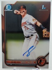 2022 Bowman Chrome Greg Cullen 1st Bowman Chrome Auto Baltimore Orioles