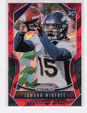 2019 Panini Prizm Red Cracked Ice #387 Rookie Juwann Winfree Broncos 