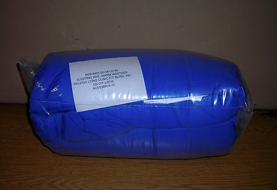 ORIGINAL US FEUERWEHR FORSTDIENST SCHLAFSACK WARMES WETTER BLAU NEU!!!