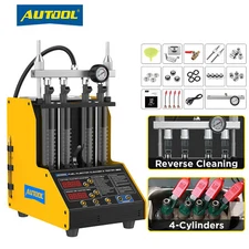 AUTOOL Ultrasonic Fuel Injector Cleaner Tester Cleaning Machine Reverse Flush 