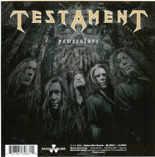 TESTAMENT - Animal Magnetism / Powerslave - Single 7 inch - Blue Vinyl - Neu - Bild 2 von 3