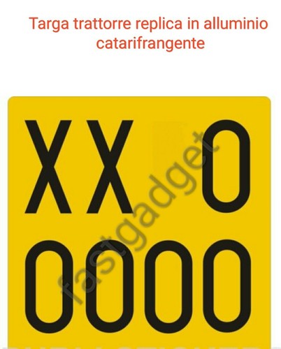 Targa Ripetitrice Rifrangente Gialla - Per Uso Agricolo Con Lettere Personalizzate - Foto 4