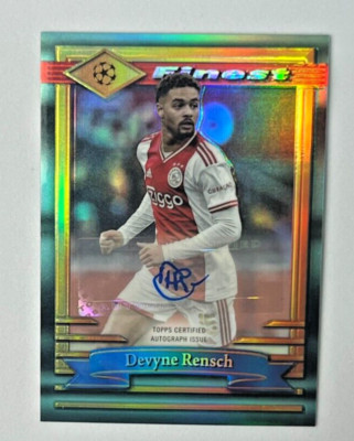 2022/23 Topps Finest Flashbacks UEFA DEVYNE RENSCH Auto 12/20 AJAX