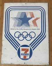 RARE 7-Eleven 1984 LA Olympics Sign Los Angeles Stars In Motion 7-11 XXIIIrd