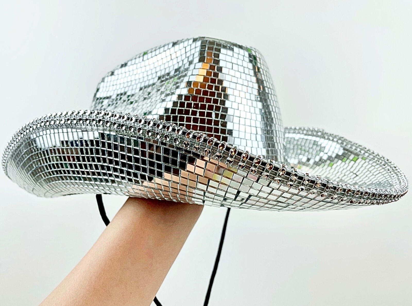 Disco Ball Cowboy Hat, Beyonce Mirror Ball Hat for Concerts , Music
