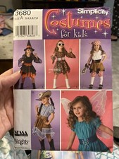 Simplicity Costume Sewing Pattern For Girls 3680 Size 3-8 Uncut