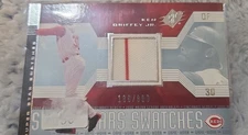 2002 SPx - Super Stars Swatches Ken Griffey Jr #186/600 (MEM)