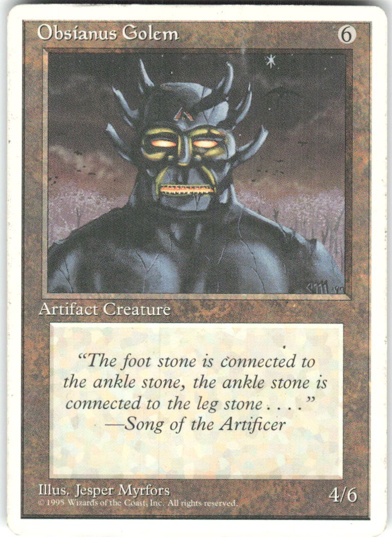 Obsianus Golem Fourth Edition 4ED MP Magic: The Gathering Card TCG