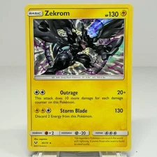 Zekrom 35/73 Holo Rare Shining Legends 2017 Pokemon Card LP Print Lines