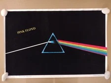 Vintage Pink Floyd Dark Side Moon Black Light Poster - 1992, was sealed, AMAZING