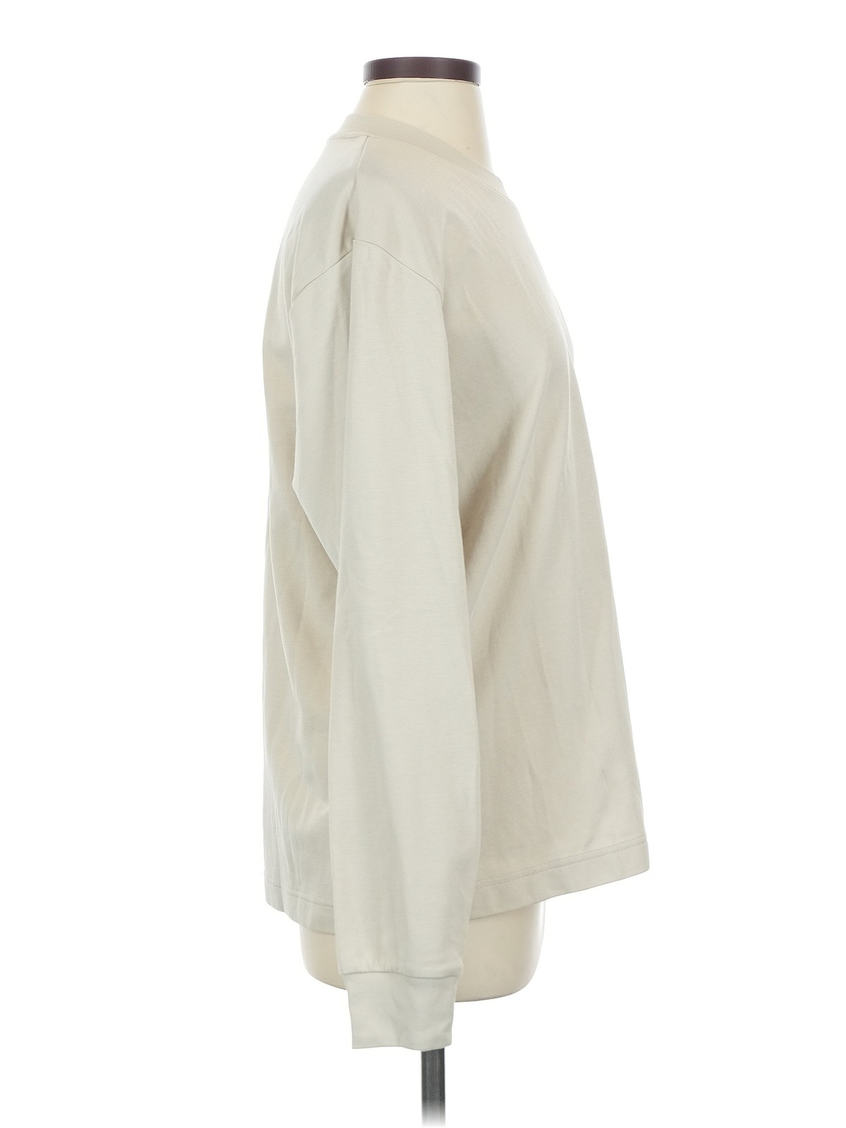 Uniqlo U Women Ivory Long Sleeve T-Shirt S thumbnail 3