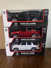 Set Of 3 Cadillac Escalade SUV 1:24 Scale GM Licensed Friction Car BRAHA NEW!
